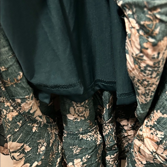 Baltic Born Dark Green and Pink Floral Midi Dress - Picture 6 of 7